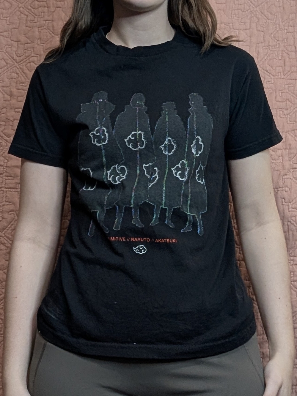 Black Naruto Akatsuki Graphic Short Sleeve Tee